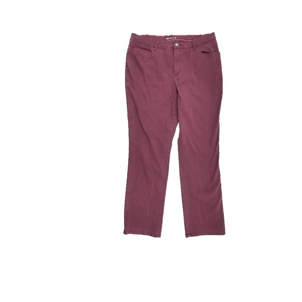 Lee Classic Fit Straight‎ Leg Women's size 16 Dark Pink Magenta Denim Jeans